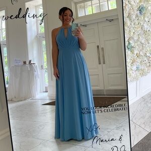 Steel Blue Azazie dress - Size 6